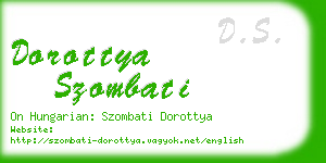 dorottya szombati business card